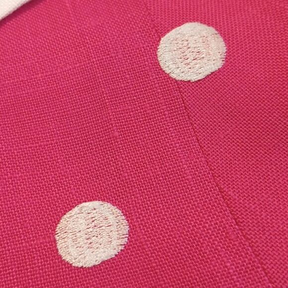 Doreen Lok Pink Polka Dot Dress with White Collar.Vintage. Polka Dot. - Picture 11 of 12